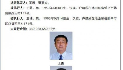 青岛一公司拒不支付超3.3亿元执行款：法院发布悬赏通告 最高奖励990万