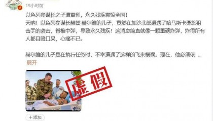 明查｜以军总参谋长之子在加沙遇袭致终身残疾？